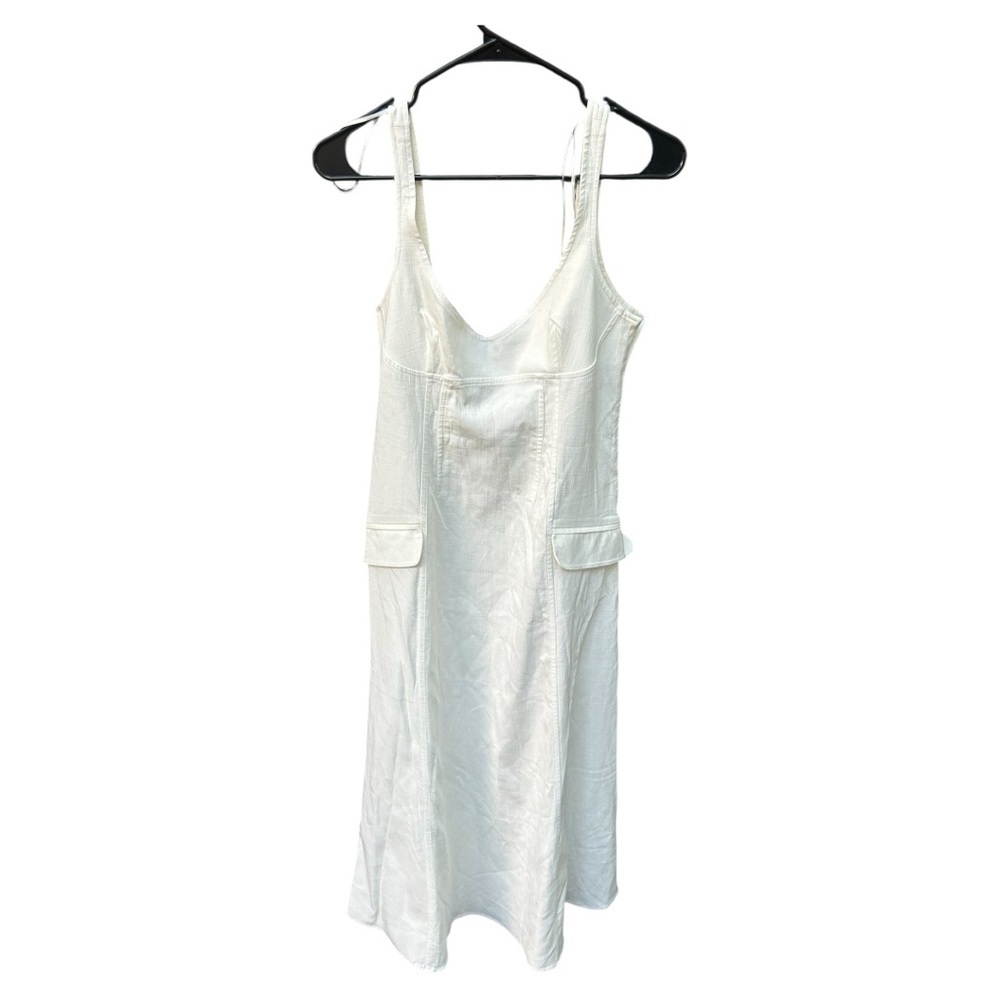 NWT Zara Woman's Textured Dress Off-White - Picture 2 of 10